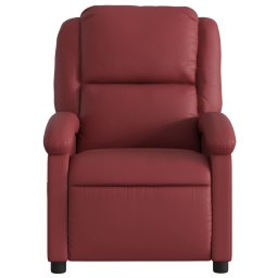 vidaXL Fauteuil verstelbaar kunstleer wijnrood