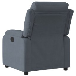 vidaXL Fauteuil verstelbaar fluweel donkergrijs