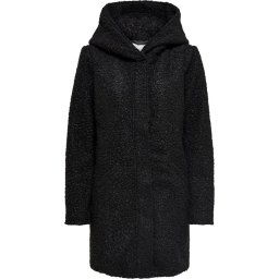 JDY - Maat XS - JDYSONYA LONG BOUCLE HOOD JACKET OTW HAB Dames Jas