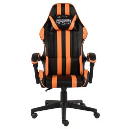 vidaXL Racestoel kunstleer zwart en oranje
