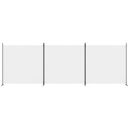 vidaXL Kamerscherm met 3 panelen 525x180 cm stof wit