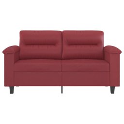 vidaXL Tweezitsbank 120 cm kunstleer wijnrood