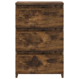 vidaXL Nachtkastjes 2 st 40x35x62,5 cm bewerkt hout gerookt eikenkleur