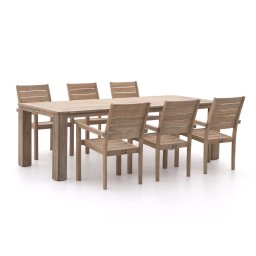 + 15% kassakorting | ROUGH-S/ROUGH-X 240cm dining tuinset 7-delig stapelbaar - Laagste prijsgarantie!