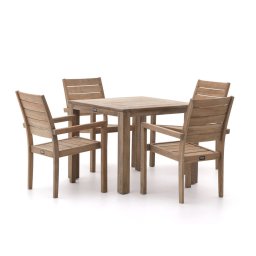 + 15% kassakorting | ROUGH-S dining tuinset 90cm 5-delig stapelbaar - Laagste prijsgarantie!