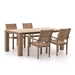 + 15% kassakorting | ROUGH-S/ROUGH-X 200cm dining tuinset 5-delig stapelbaar - Laagste prijsgarantie!