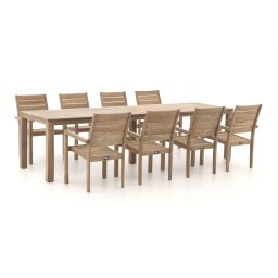 + 15% kassakorting | ROUGH-S 300cm dining tuinset 9-delig stapelbaar - Laagste prijsgarantie!