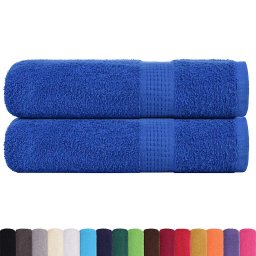 vidaXL Douchehanddoeken FROGN 2 st 70x140 cm 360 g/m² blauw
