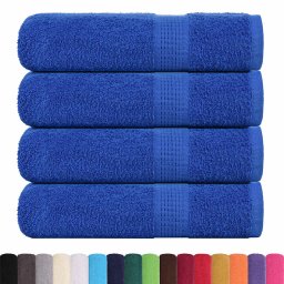 vidaXL Douchehanddoeken FROGN 4 st 70x140 cm 360 g/m² blauw