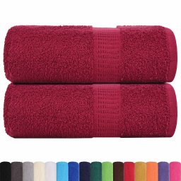 vidaXL Washandjes FROGN 2 st 30x30 cm 360 g/m² bordeaux