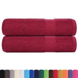 vidaXL Douchehanddoeken FROGN 2 st 70x140 cm 360 g/m² bordeaux