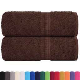 vidaXL Washandjes FROGN 2 st 30x30 cm 360 g/m² bruin