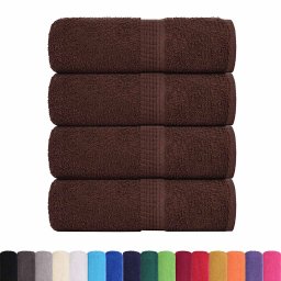 vidaXL Washandjes FROGN 4 st 30x30 cm 360 g/m² bruin