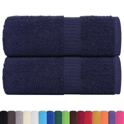 vidaXL Washandjes FROGN 2 st Marineblauw 30 x 30 cm 360 100% Katoen