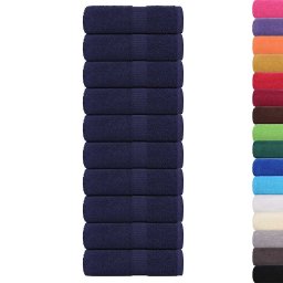 vidaXL Washandjes FROGN 10 st Marineblauw 30 x 30 cm 360 100% Katoen