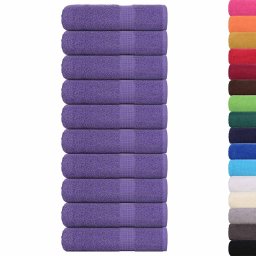 vidaXL Badhanddoeken FROGN 10 st 100x150 cm 360 g/m² paars