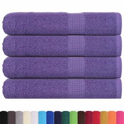 vidaXL Saunahanddoeken FROGN 4 st 80x200 cm 360 g/m² paars