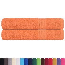 vidaXL Saunahanddoeken FROGN 2 st 80x200 cm 360 g/m² oranje