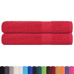 vidaXL Saunahanddoeken FROGN 2 st 80x200 cm 360 g/m² rood