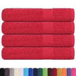 vidaXL Saunahanddoeken FROGN 4 st 80x200 cm 360 g/m² rood
