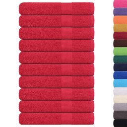 vidaXL Handdoeken FROGN 10 st 100x200 cm 360 g/m² rood