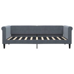 vidaXL Slaapbank 90x190 cm fluweel donkergrijs