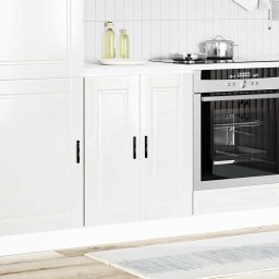 vidaXL Onderkast "Porto" bewerkt hout hoogglans wit
