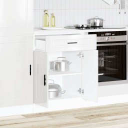 vidaXL Onderkast "Porto" bewerkt hout hoogglans wit