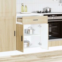 vidaXL Onderkast "Porto" bewerkt hout sonoma eikenkleurig