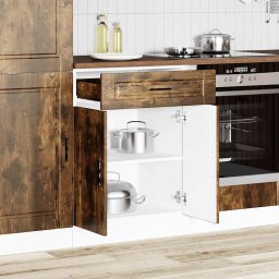 vidaXL Onderkast "Porto" bewerkt hout gerookt eikenkleurig
