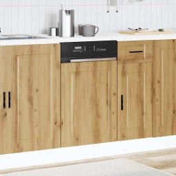 vidaXL Vaatwaspaneel Porto 45x1,5x57 cm bewerkt hout artisanaal eiken