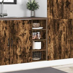 vidaXL Onderkast Riga 30x44,5x81,5 cm bewerkt hout gerookt eikenkleurig