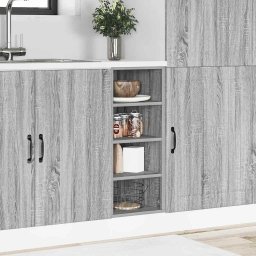 vidaXL Onderkast Riga 30x44,5x81,5cm bewerkt hout grijs sonoma eikenkleurig