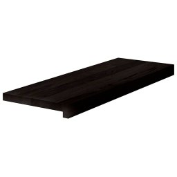 vidaXL Traptreden 2 st 70x30x2 cm massief eikenhout bruin-zwart