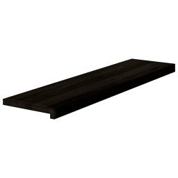 vidaXL Traptreden 2 st 100x30x2 cm massief eikenhout bruin-zwart
