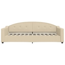 vidaXL Slaapbank 90x200 cm stof crèmekleurig