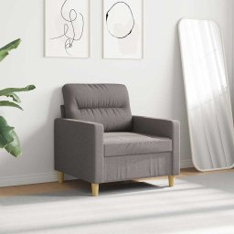 vidaXL Fauteuil 60 cm stof taupe
