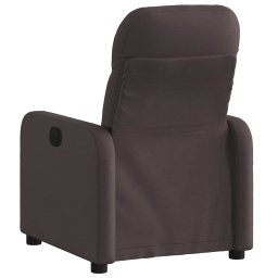 vidaXL Fauteuil verstelbaar stof donkerbruin