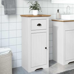 vidaXL Badkamerkast BODO 44x30x90 cm wit en bruin