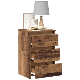 vidaXL Nachtkastjes 2 st 40x35x62,5 cm bewerkt hout oud houtkleurig
