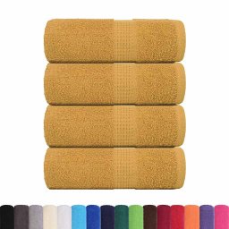 vidaXL Washandjes FROGN 4 st 30x30 cm 360 g/m² goud