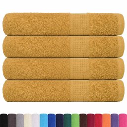 vidaXL Saunahanddoeken FROGN 4 st 80x200 cm 360 g/m² goud