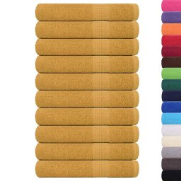 vidaXL Saunahanddoeken FROGN 10 st 80x200 cm 360 g/m² goud
