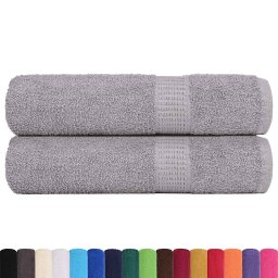 vidaXL Badhanddoeken FROGN 2 st 100x150 cm 360 g/m² grijs