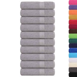 vidaXL Badhanddoeken FROGN 10 st 100x150 cm 360 g/m² grijs