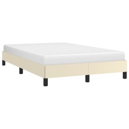 vidaXL Bedframe kunstleer crèmekleurig 120x200 cm