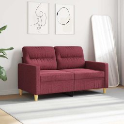 vidaXL Tweezitsbank 120 cm stof wijnrood