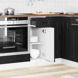vidaXL Onderkast Kalmar bewerkt hout zwart