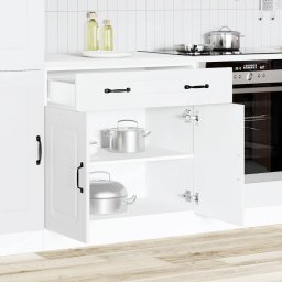 vidaXL Onderkast Kalmar bewerkt hout wit