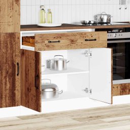 vidaXL Onderkast Kalmar bewerkt hout oud houtkleurig